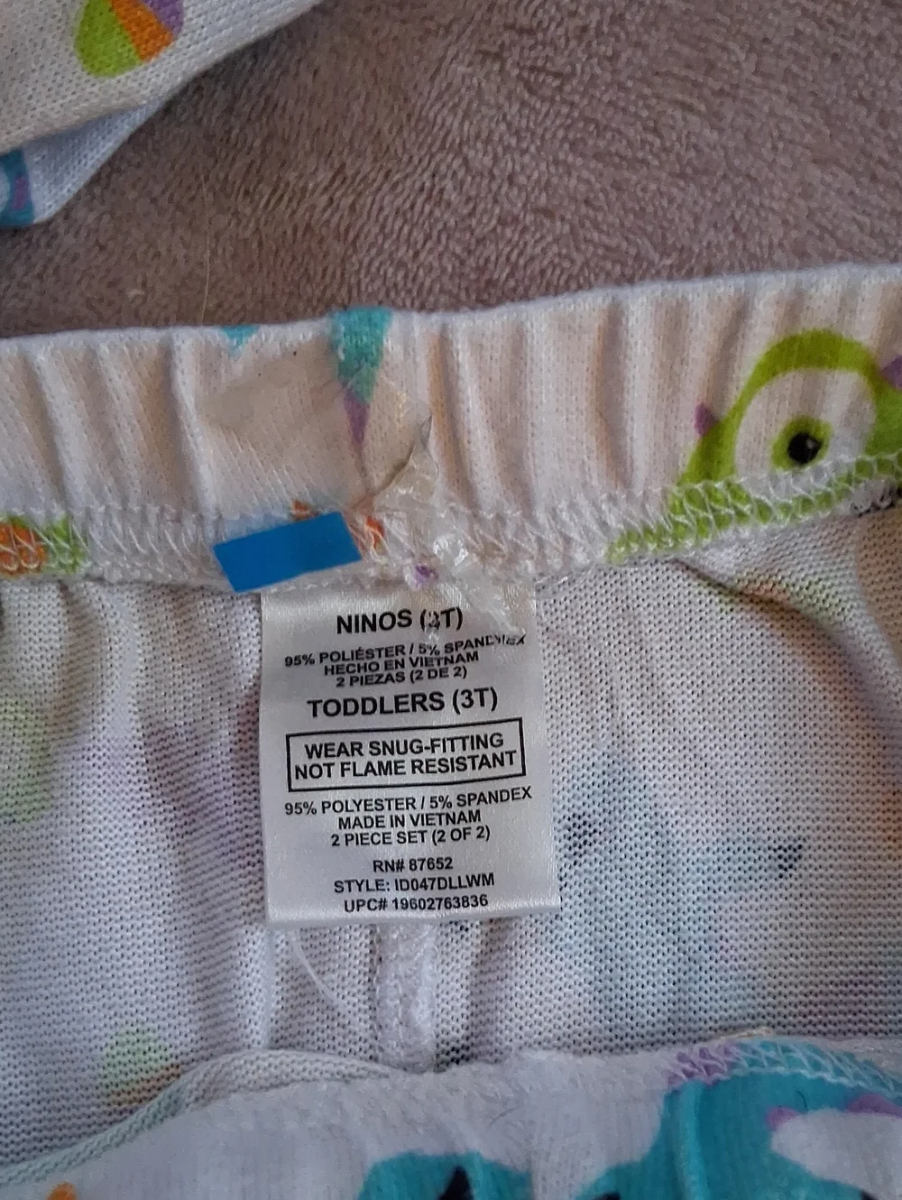 Chikdrens Size 3t Minster Pjs